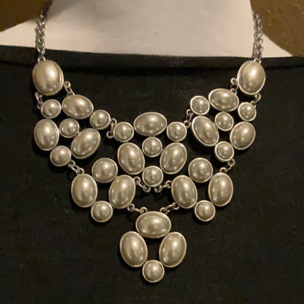 Vintage Pearl Statement Necklace